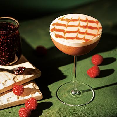 Raspberry Whisky Sour